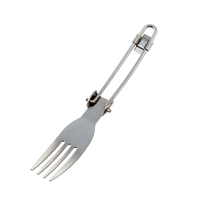 Outdoor folding picnic tablewares stainless steel 9.5 cm logo customized