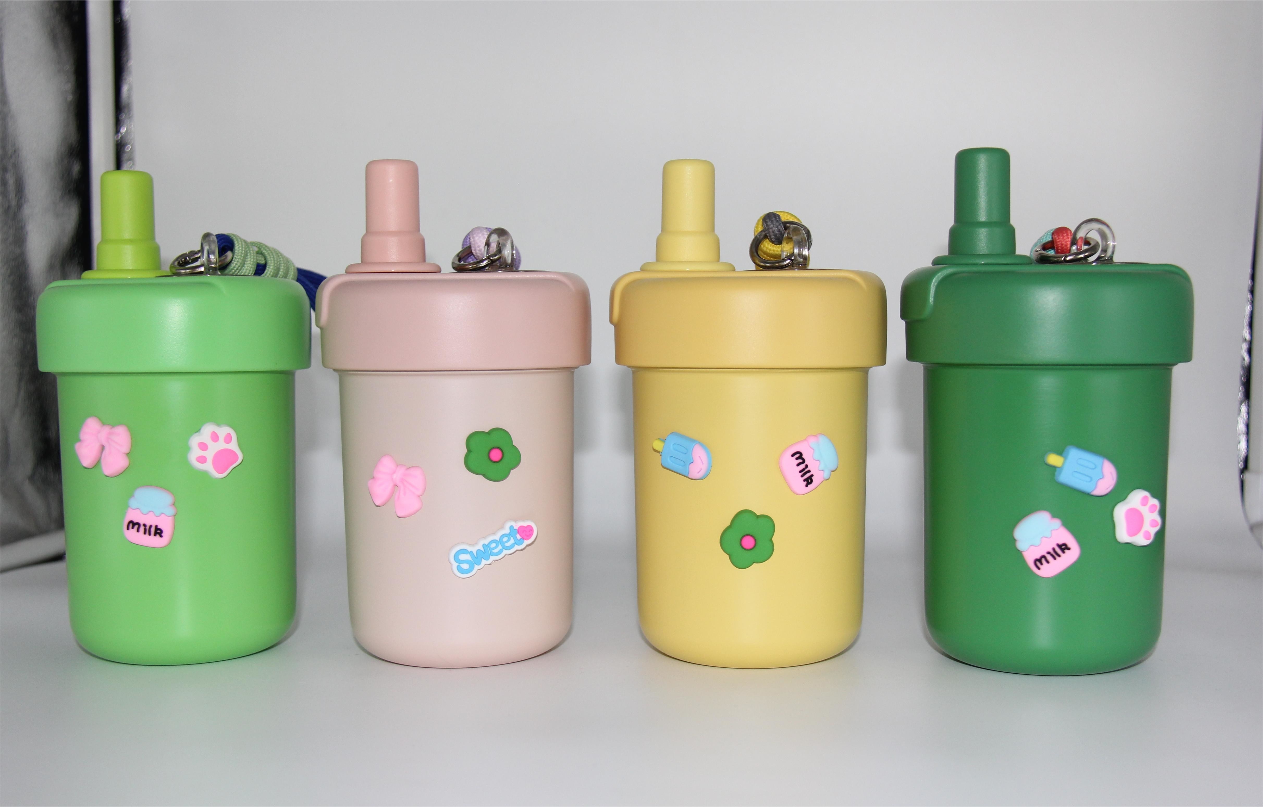 New Style Colorful Vacuum Insulated Fruit Cups with Lid Stainless Steel Tumbler Coffee Mug with Double Walls