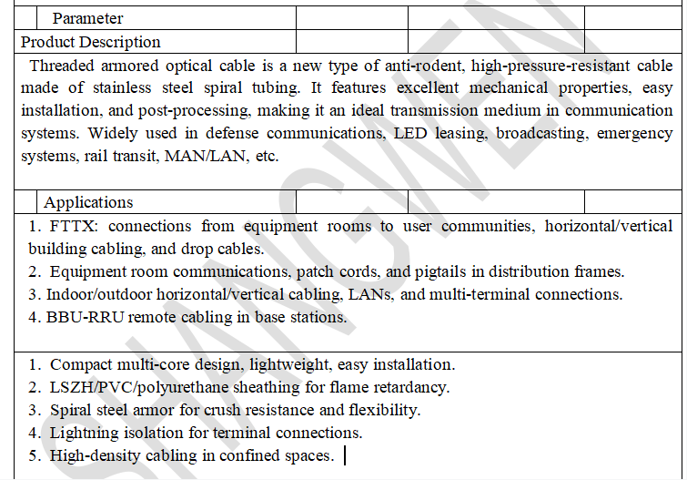 TPU Armored Jumper 4/6/8 Cores Outdoor Armored PDLC LC SC FC Singlemode TPU Waterproof 5mm Jumper Optical Fiber Extender LC-LC
