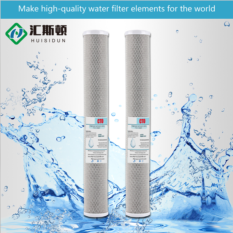 Carbon Air Filtration Filter for 20 Inch CTO Carbon Filter Cartridge in White and Blue
