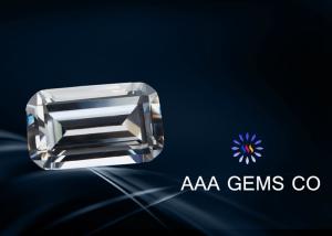 Quality Watch / Earring Emerald Cut Moissanite Diamonds Cutting Perfect wholesale