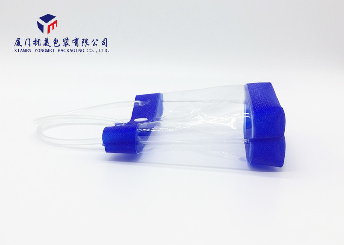 Embossed Blue Soft PVC Bags Super Clear Premium PVC Materials Fashion Style