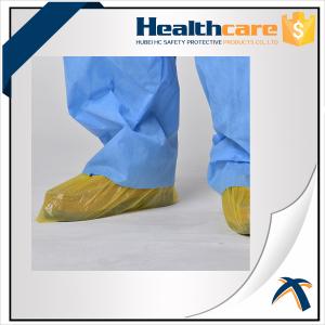 Quality Yellow Non Skid Shoe Covers Disposable 17gsm PE Polyethylene wholesale