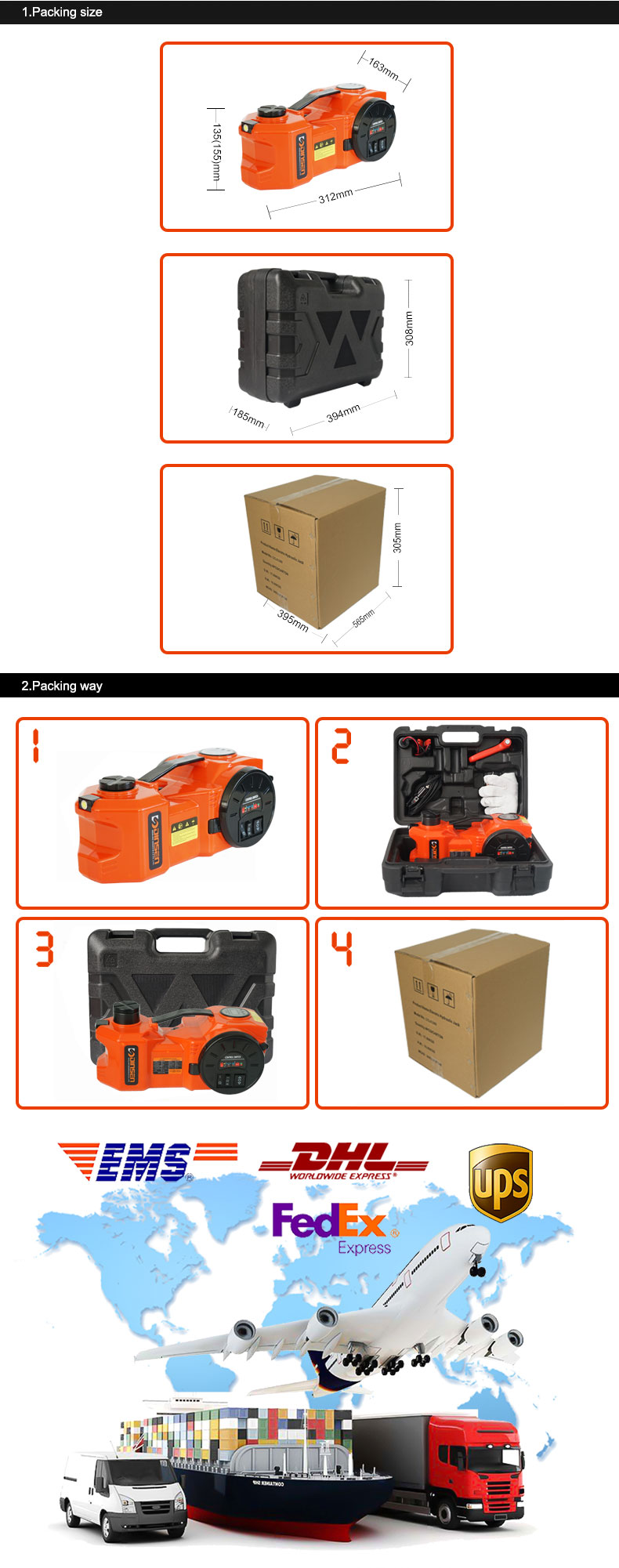 5 Ton Electric Hydraulic Car Jack ASME PASE-2014 Approved 0.65m Air Hose