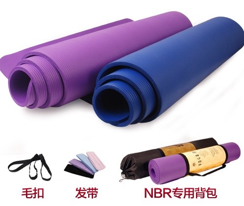 Thick Exercise Yoga Floor Mat Nbr 24 X 71 Inches Great for Camping Pilates Gymnastics