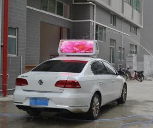 China P6.67 outdoor taxi roof led display Brightness 1800mcd 3G WIFI RGB die cast auminum on sale