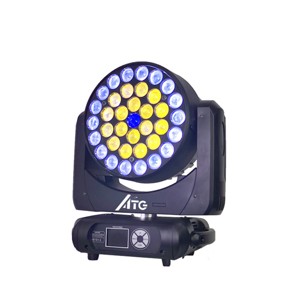 New Arrive 37*15W Moving Head LED Beam Light Perfect Zoom Wash Color Mixed Dj Wash Stage Lights RGBW 4in1