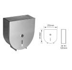 SS Single Jumbo Roll Toilet Paper Dispenser Commercial Toilet Roll Holder Wall