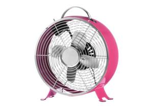 Quality Pink Metal Electric Mini Antique Table Fan 60W With 90 Degree Oscillation wholesale