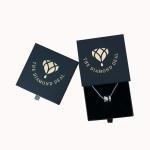 Custom Logo Printed Black Cardboard Jewelry Gift Box for Bracelets Earrings and