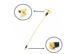 Quality MMCX 4 Holes Flange Male Right Angle RF Cable Assemblies MMCX Male RG316 wholesale