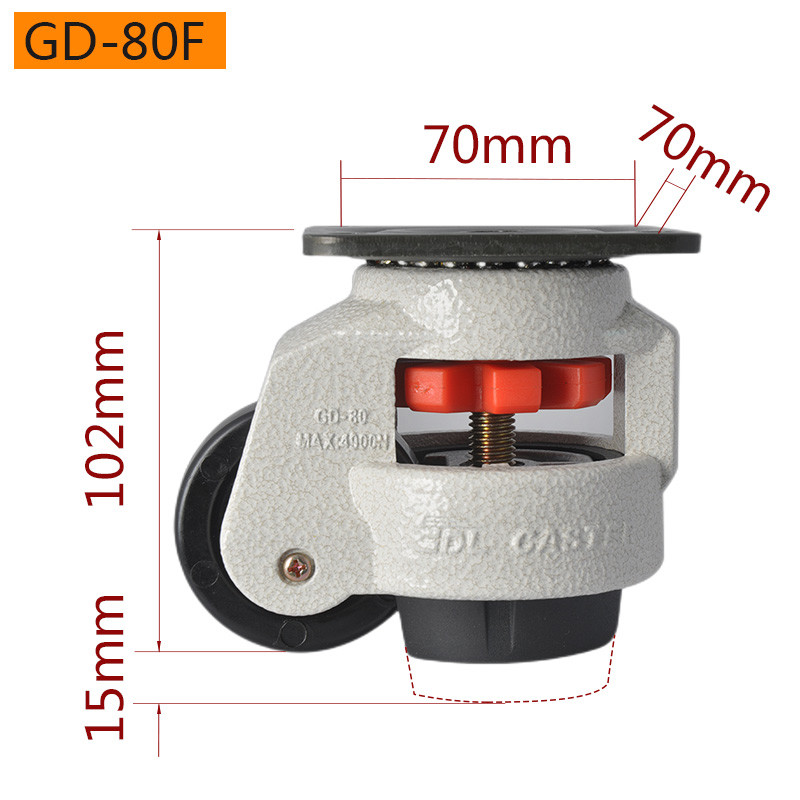 50kg-1500kg Plate Leveling Casters Heavy Duty EDL Casters GD Series GDF