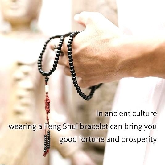 FengShui Wealth And Luck Bracelet, Feng Shui Cinnabar Stone Zodiac Wealth Bangle Prosperity Buddha Beads Elastic Bracelet For Women Jewelry