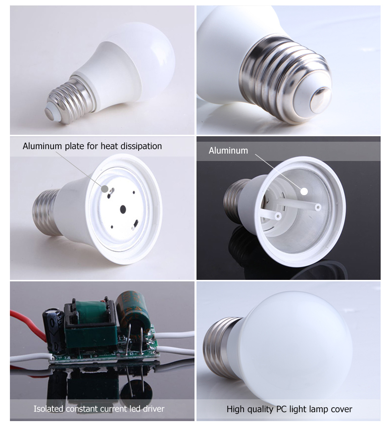 7W led lamp bulb E27 B22 China led light bulbs