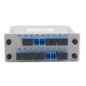 Quality SC UPC PLC Fiber Optic Splitter 1x16 Cassette Type 1650nm Wavelength wholesale
