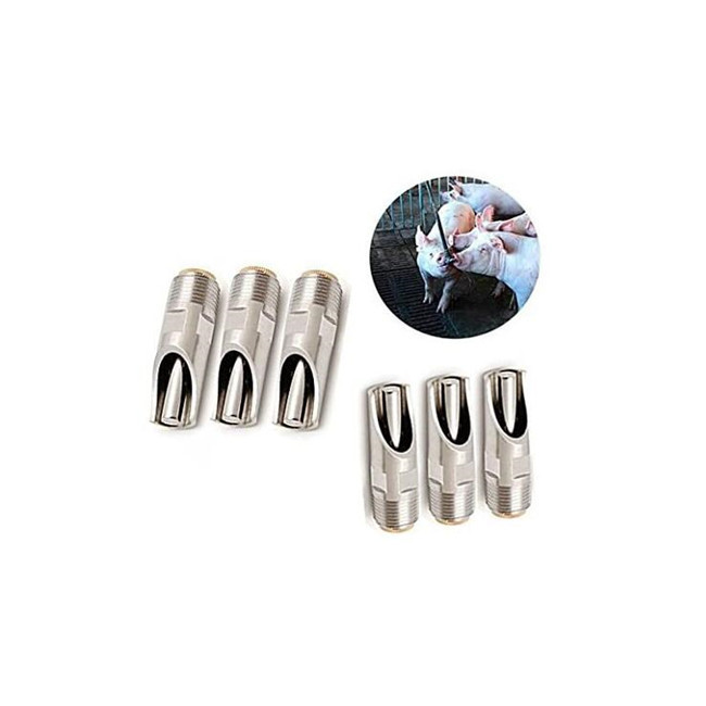 Stainless Steel NPT 1/2" Pig Water Drinkers For Sows Piglets Drinking
