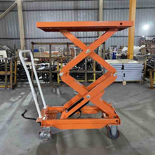 300Kg Manual Double Scissor Lift Table Platform 1010mmx520mm