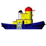 Heat Resistant Swimming Pool Tug Boat Inflatable Water Sports