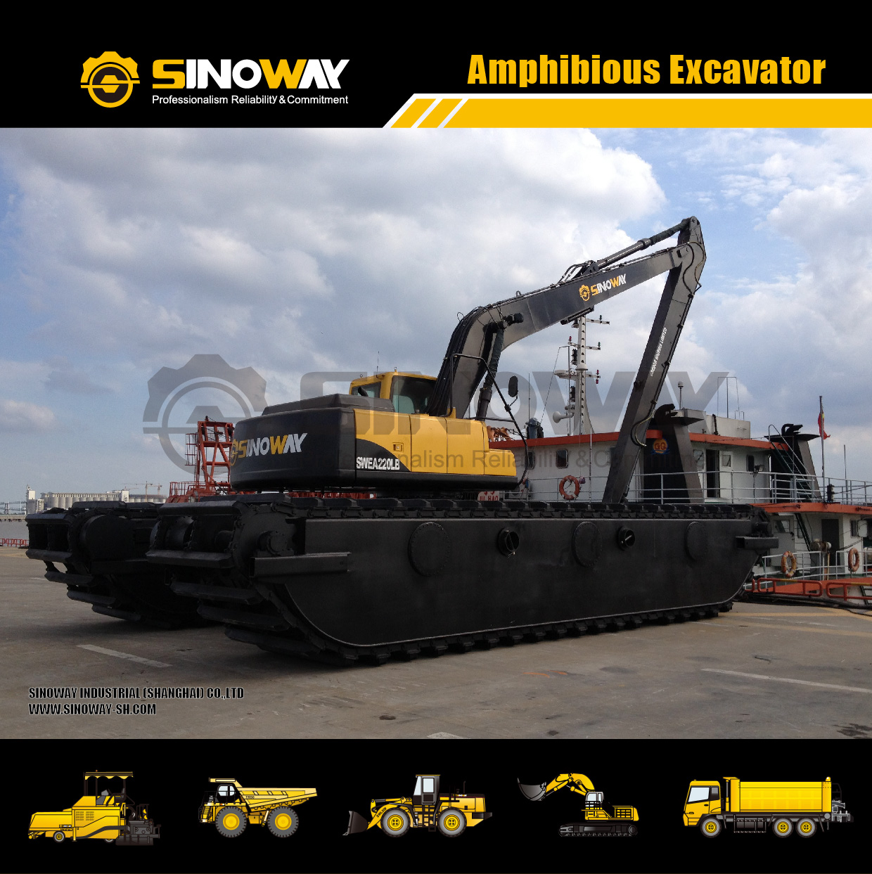 128Kw Power River Dredging Equipment Long Arm Swamp Buggy Soft Terrain Backhoe