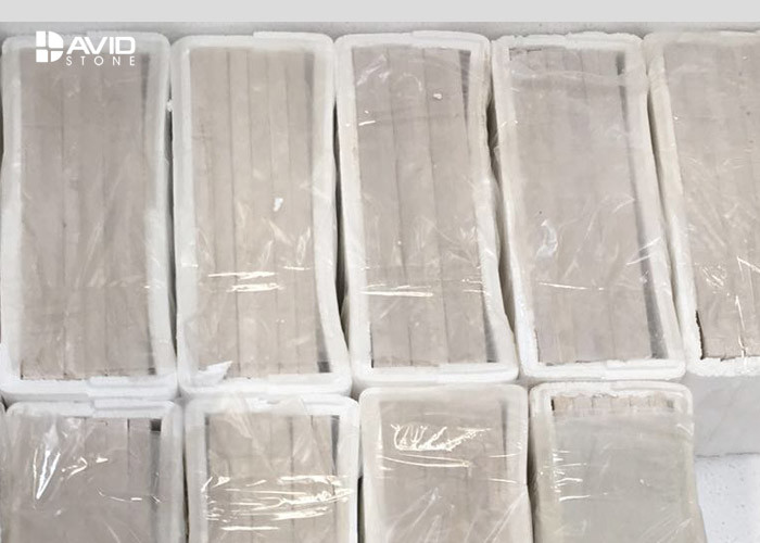 Italian Carrara Marble Stone Tile Anti - Wear , Marble Bathroom Tiles OEM / ODM