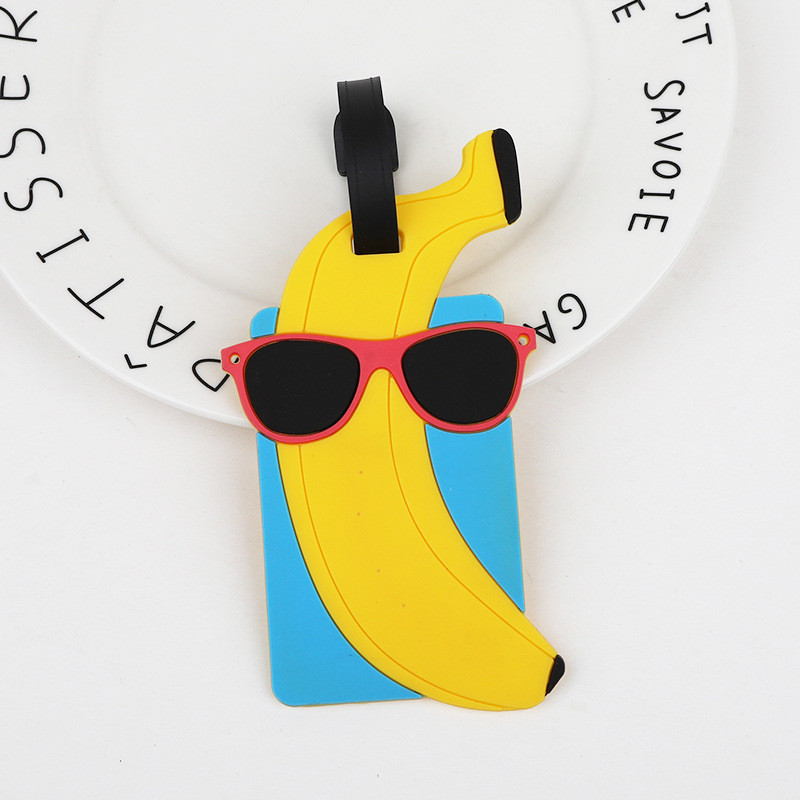 Fruit Luggage Straps Suitcase Tags Set Travel Adjustable Suitcase Belt Silicone Luggage Tags With Name ID Card