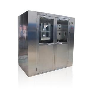 Quality 1.1KW 220V Clean Air In Shower Full Stainless Steel Double Automatic Door Air Shower Cabinet wholesale