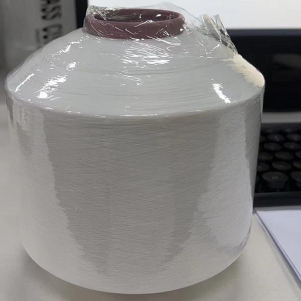 Custom color white filament polyester dty 150/48 150D 48F big twist tubular logo