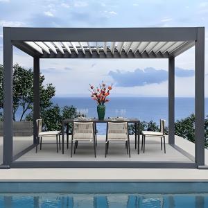 Quality Innovative Aluminum Pergola with Metal Roof: Smart, Sturdy, Stylish Outdoor Solution wholesale