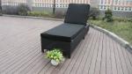 Multifunction Rattan Sun Lounger , Resin Wicker Lounge Chair