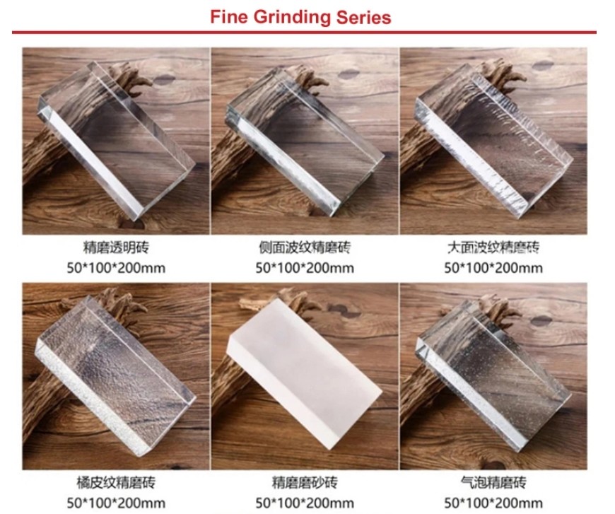 Building Transparent Mosaic Tile Decoration Partition Wall Solid Glass Brick Curtain Wall