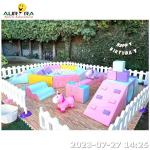 Purple Pink Soft Play Equipment Soft Play Fence For Kids Soft Play Sets