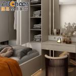 Wooden Bedroom Storage Closet Hinge Door Wardrobe Customized Color for