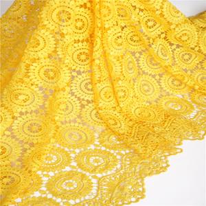 Quality F50218 51-52&quot; embroidery flower design 100 polyester lace fabric for wedding/ party dress wholesale