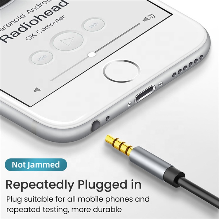 Y Splitter 4 Poles Stereo Mic 1 Male to 2 Female 3.5mm Jack Audio Cable for Headset Earphone