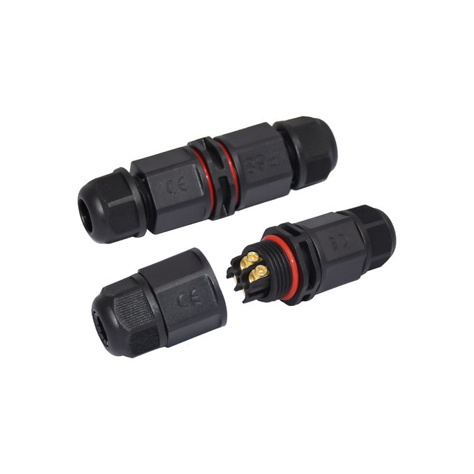 300V 20A 4 Pin LED Connector 2 Ways Straight Shape Screw Type Wire Connector