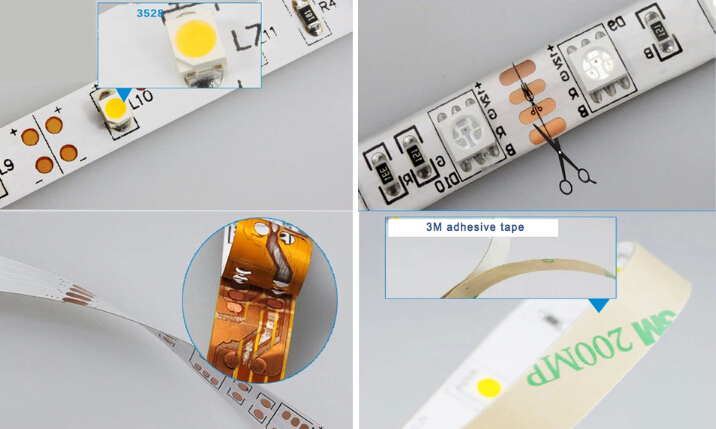 LED Flexiable Strips SMD3014-120 silicon cased DC12V warm white color high brightness