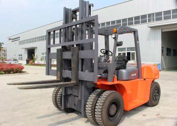 7 Ton Hydraulic Diesel Double Pallet Industrial Forklift Truck With 3360MM Min