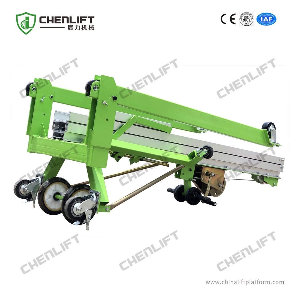 Portable Single Doorways Manual Material Lift with Swivel Locks