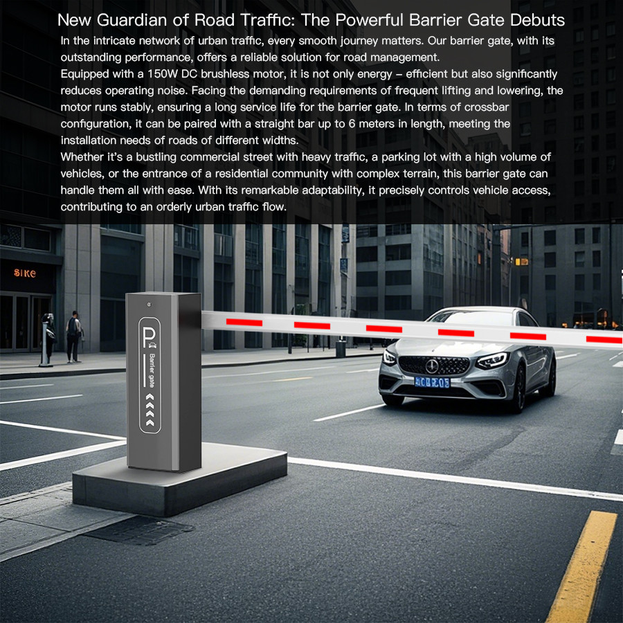 HCW waterproof Automatic Parking Barrier Gate Wireless Sensor Access Control Boom Barrier
