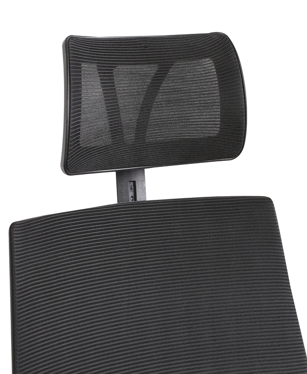 Lumbar Supported High Back Mesh Office Chair with Adjustable Headrest black & purple