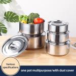 Factory Direct Sale Cookware Sets Silver Pots Stainless Steel Cooking Soup Pot