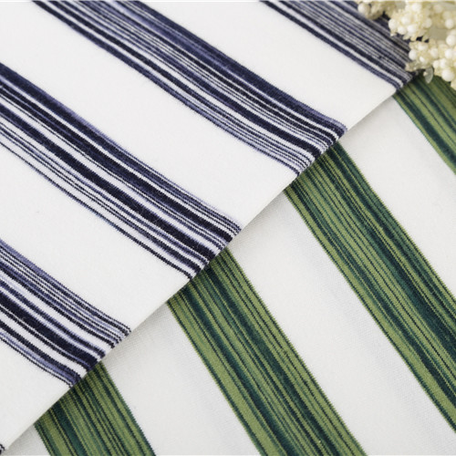 Healthy And Environmentally Friendly Pure Cotton ​Striped Material Fabric For T-Shirt