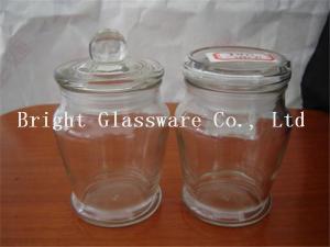Quality Shaped glass candle jar with lid wholesale