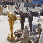 Bronze Statue Greek Grape Goddess Metal Naked Girl Garden Sculpture Life Size