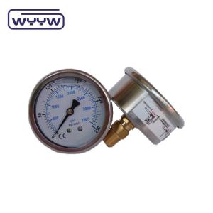 Quality Industrial Brass Back Mount Oil Filled Manometer For Glycerine wholesale