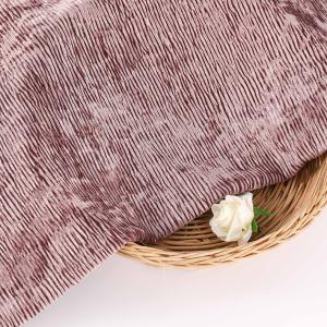 Quality Solid Crinkle Pleated Korean Velvet Fabric Knitted 260gsm wholesale