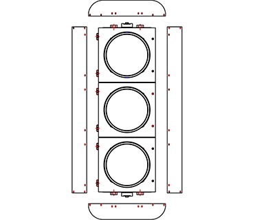 Flip Door Integrated Housing 3-Aspect Body 100MM Body Road Traffic Light Part
