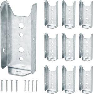 Quality Wood Rail Fence Bracket Kit 10 Pack Metal 2x4 Includes Galvanized Screws wholesale