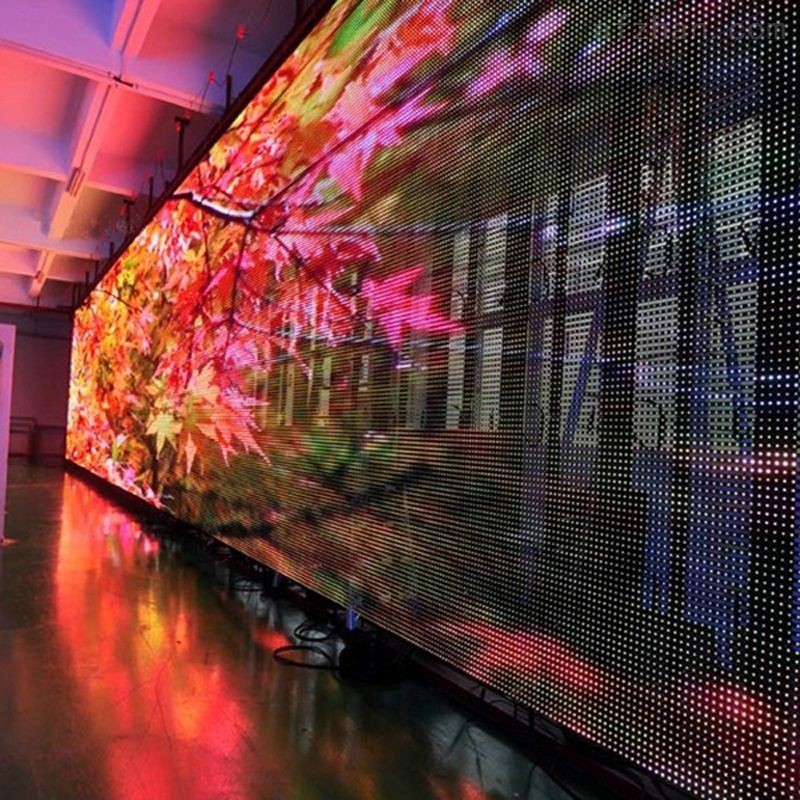 Outdoor Transparent LED Curtain Screen P15.625 With Built In Power Supply