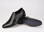 Formal Business Men'S Wedding Dress Shoes Wear Resistant Flat Black Leather Slip
